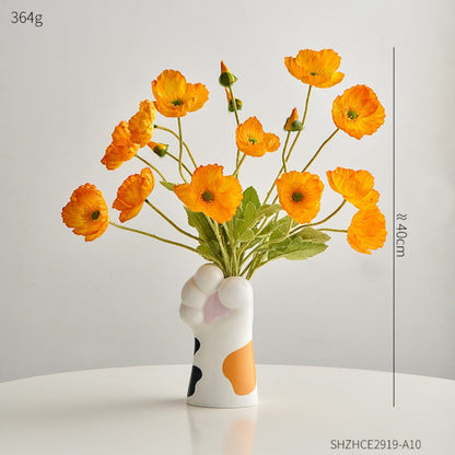 Modern Artistic Resin Claw Vase – Unique Home Decor for Fresh and Dried Flowers 5
