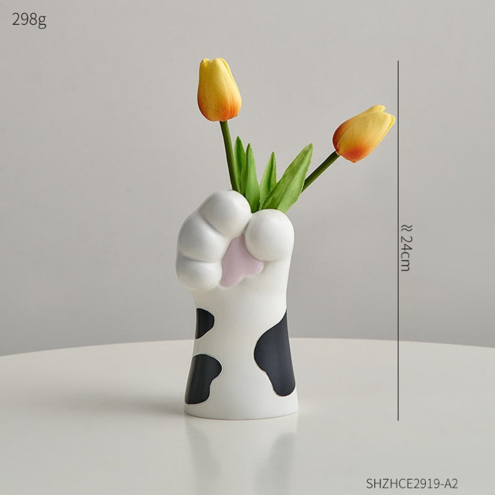 Modern Artistic Resin Claw Vase – Unique Home Decor for Fresh and Dried Flowers 6