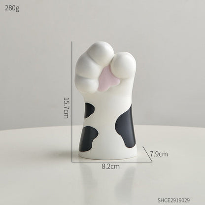Modern Artistic Resin Claw Vase – Unique Home Decor for Fresh and Dried Flowers 9