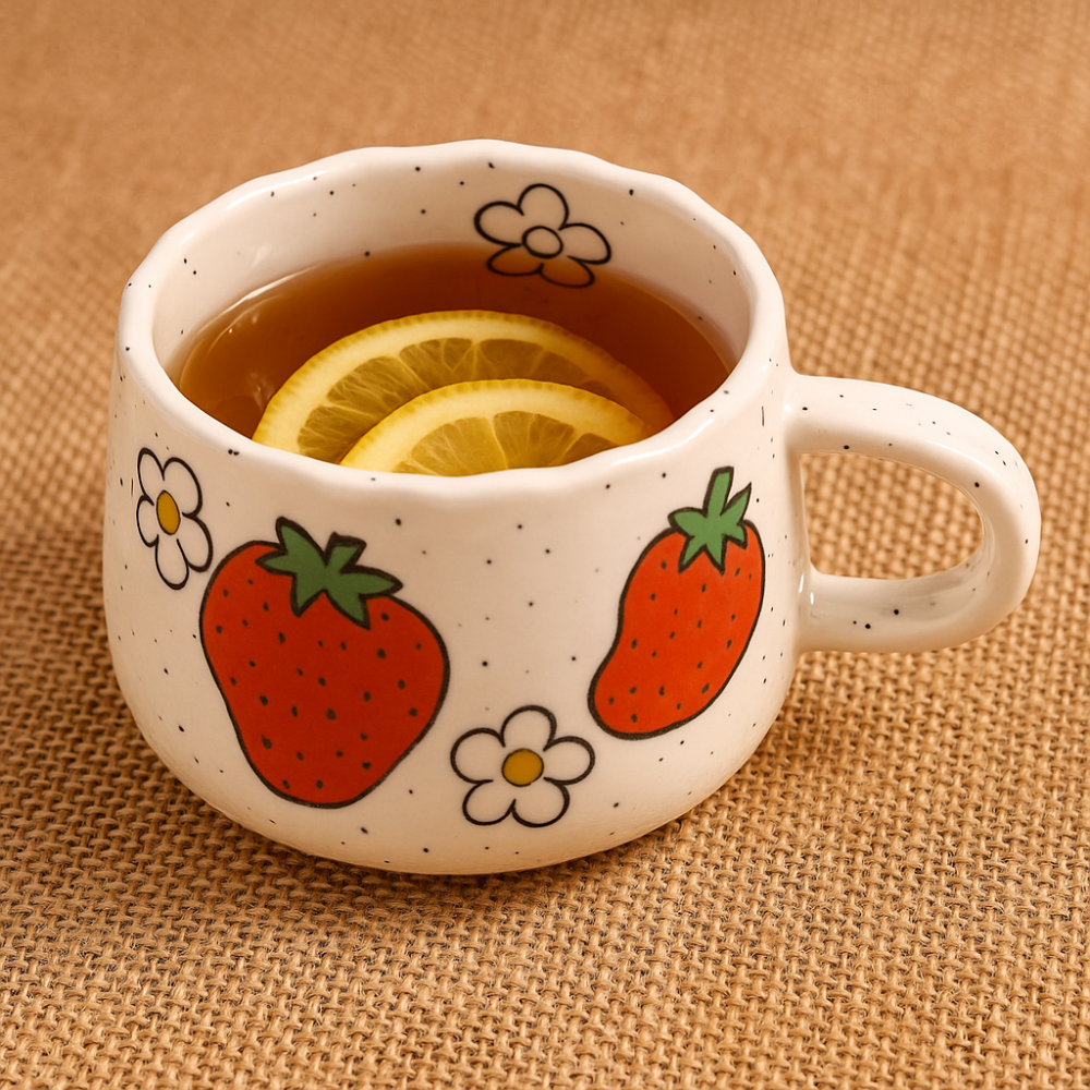 Durable Ceramic Kids Cup with Colorful Patterns – Child-Safe, 300ml Capacity, Dishwasher and Microwave Safe 2