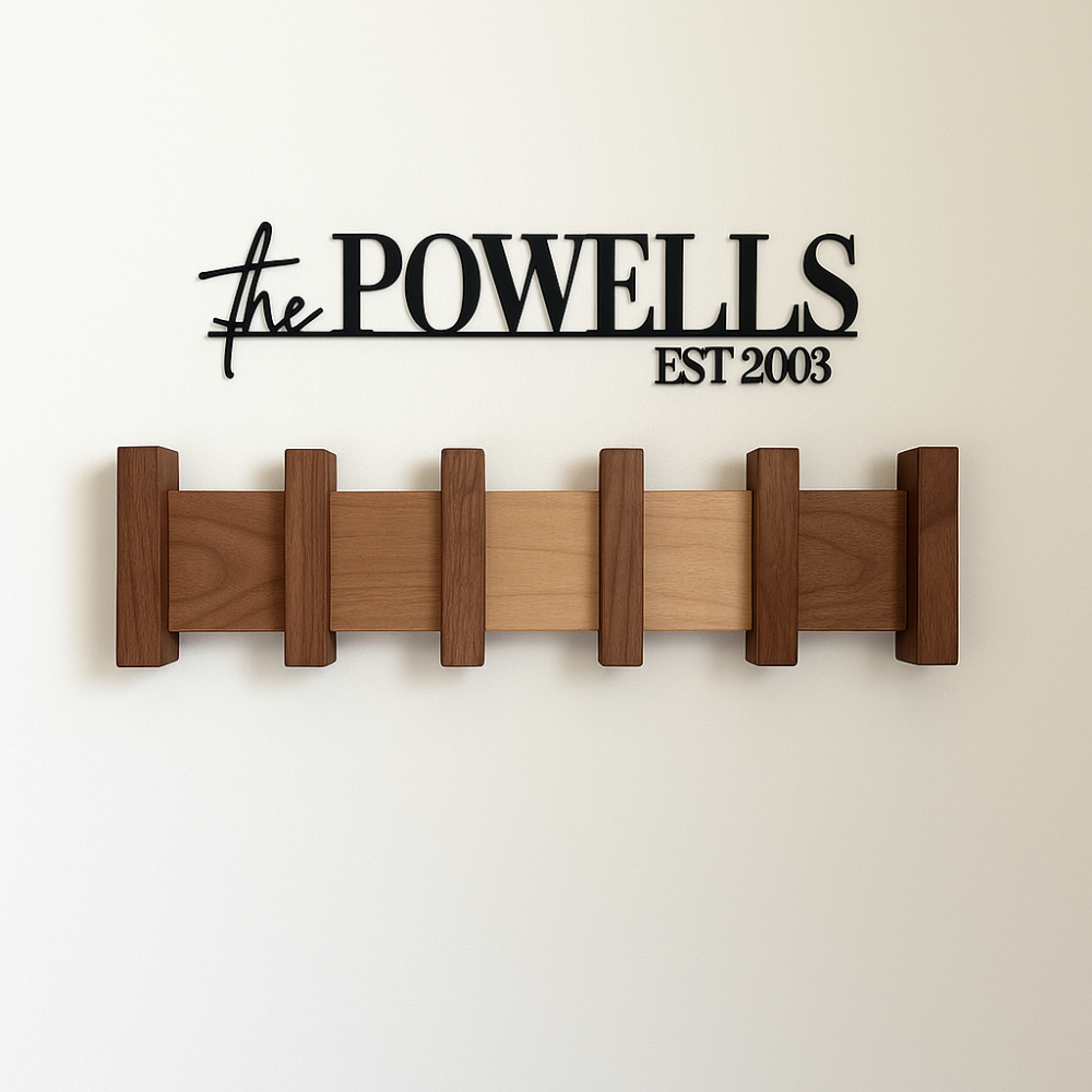 Wooden Coat Rack Inspired by Piano Keys – Elegant Wall Hooks for Stylish Storage 3