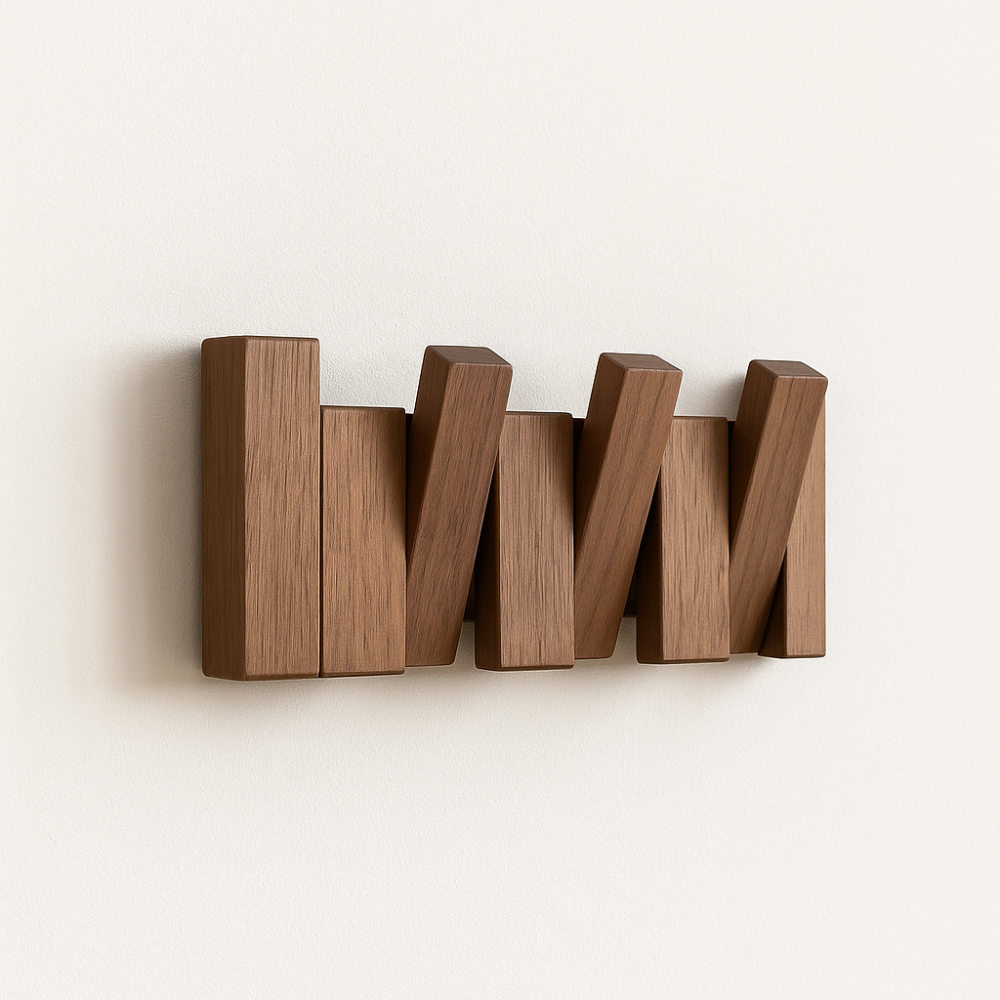 Wooden Coat Rack Inspired by Piano Keys – Elegant Wall Hooks for Stylish Storage 7