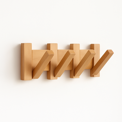 Wooden Coat Rack Inspired by Piano Keys – Elegant Wall Hooks for Stylish Storage 5