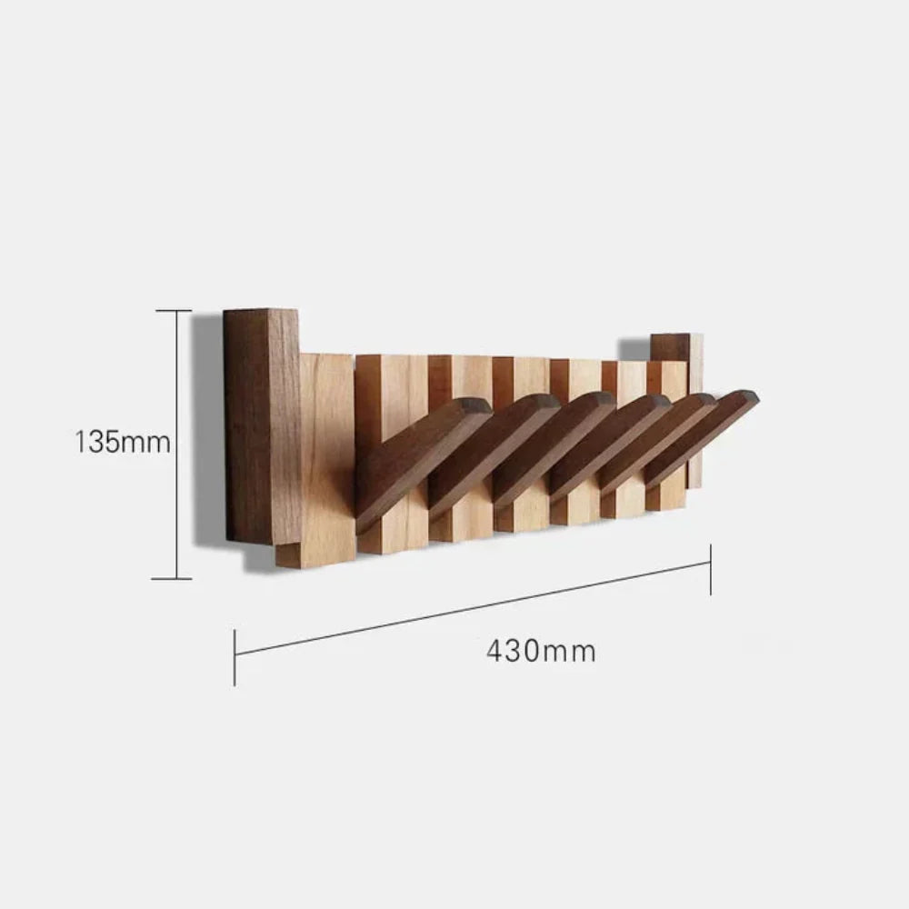 Wooden Coat Rack Inspired by Piano Keys – Elegant Wall Hooks for Stylish Storage 4