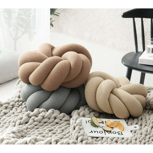 Plush Cotton Knot Pillow – Unique Decorative Cushion for Home Décor 1