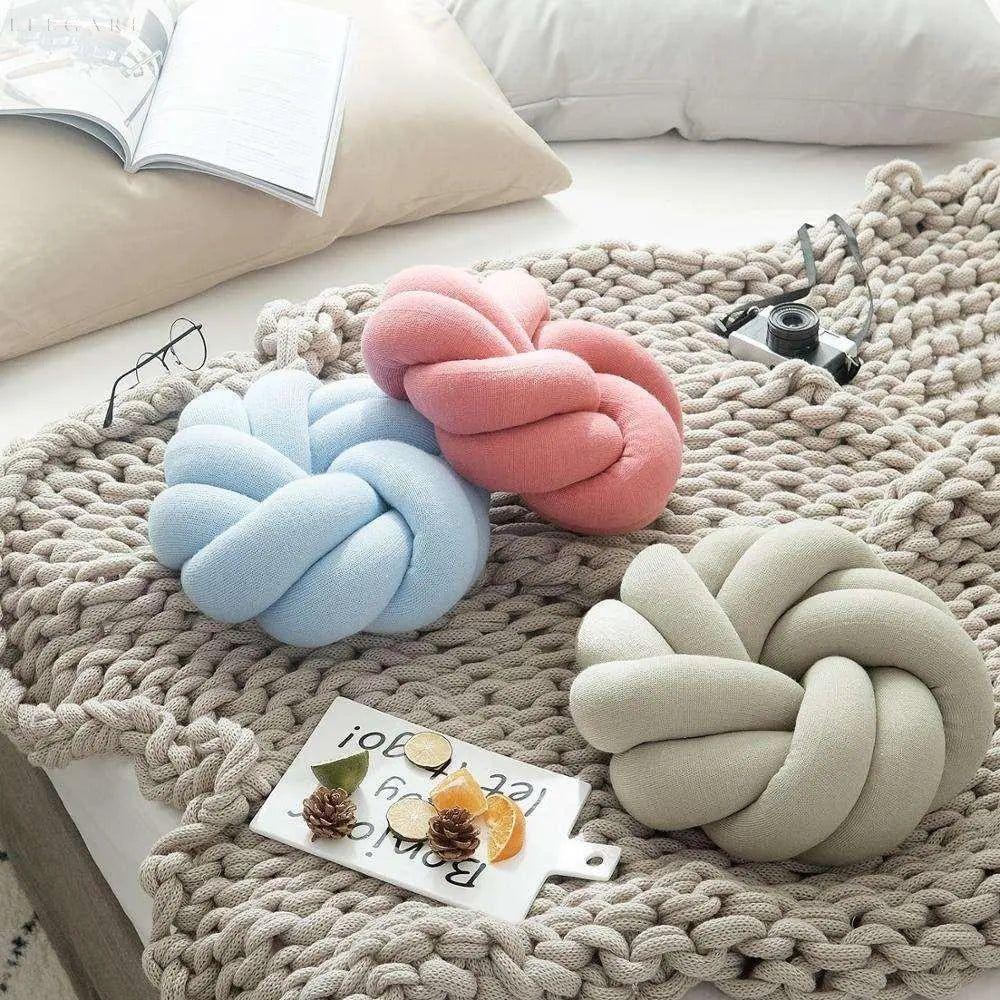 Plush Cotton Knot Pillow – Unique Decorative Cushion for Home Décor 10