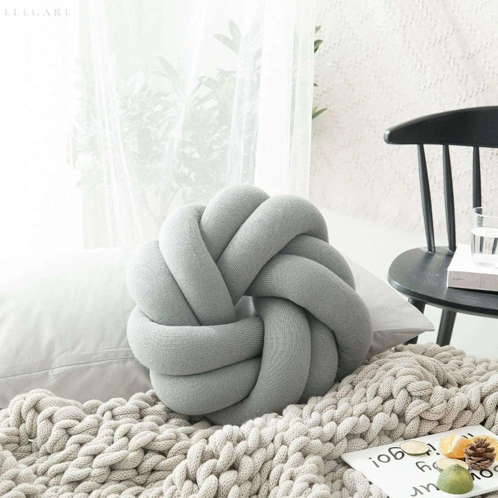 Plush Cotton Knot Pillow – Unique Decorative Cushion for Home Décor 6