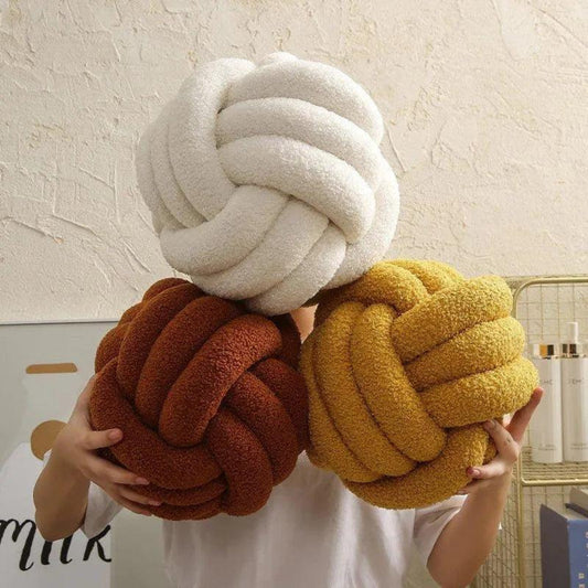 Decorative Knot Ball Pillow – Soft Plush Accent Cushion for Modern Home Decor 1