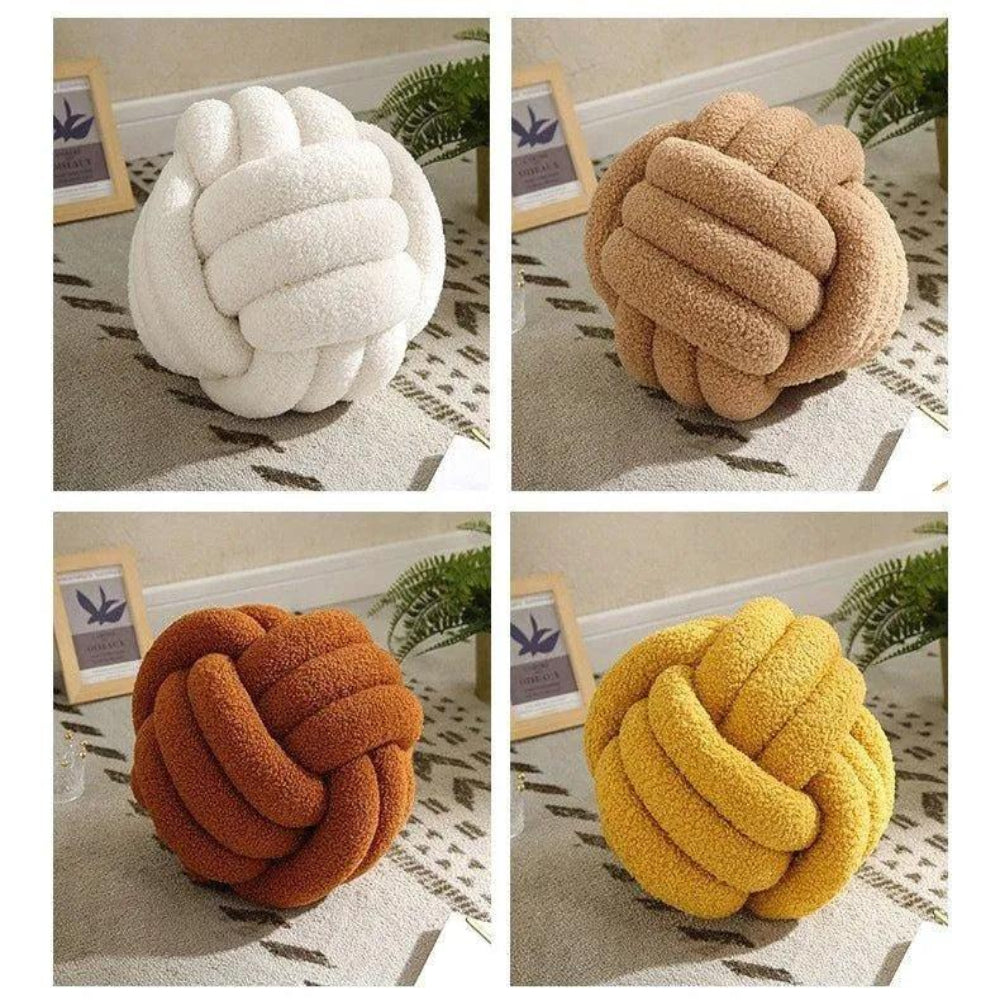 Decorative Knot Ball Pillow – Soft Plush Accent Cushion for Modern Home Decor 4