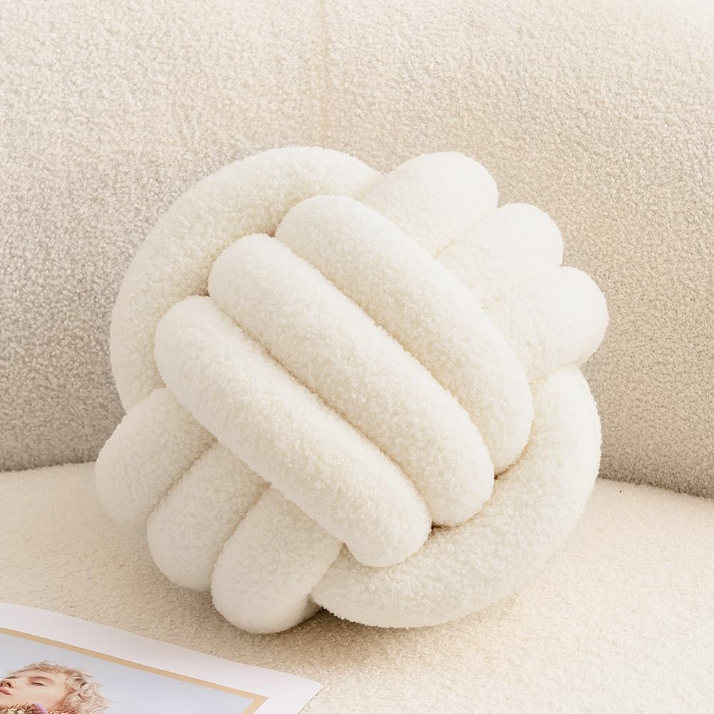 Decorative Knot Ball Pillow – Soft Plush Accent Cushion for Modern Home Decor 6
