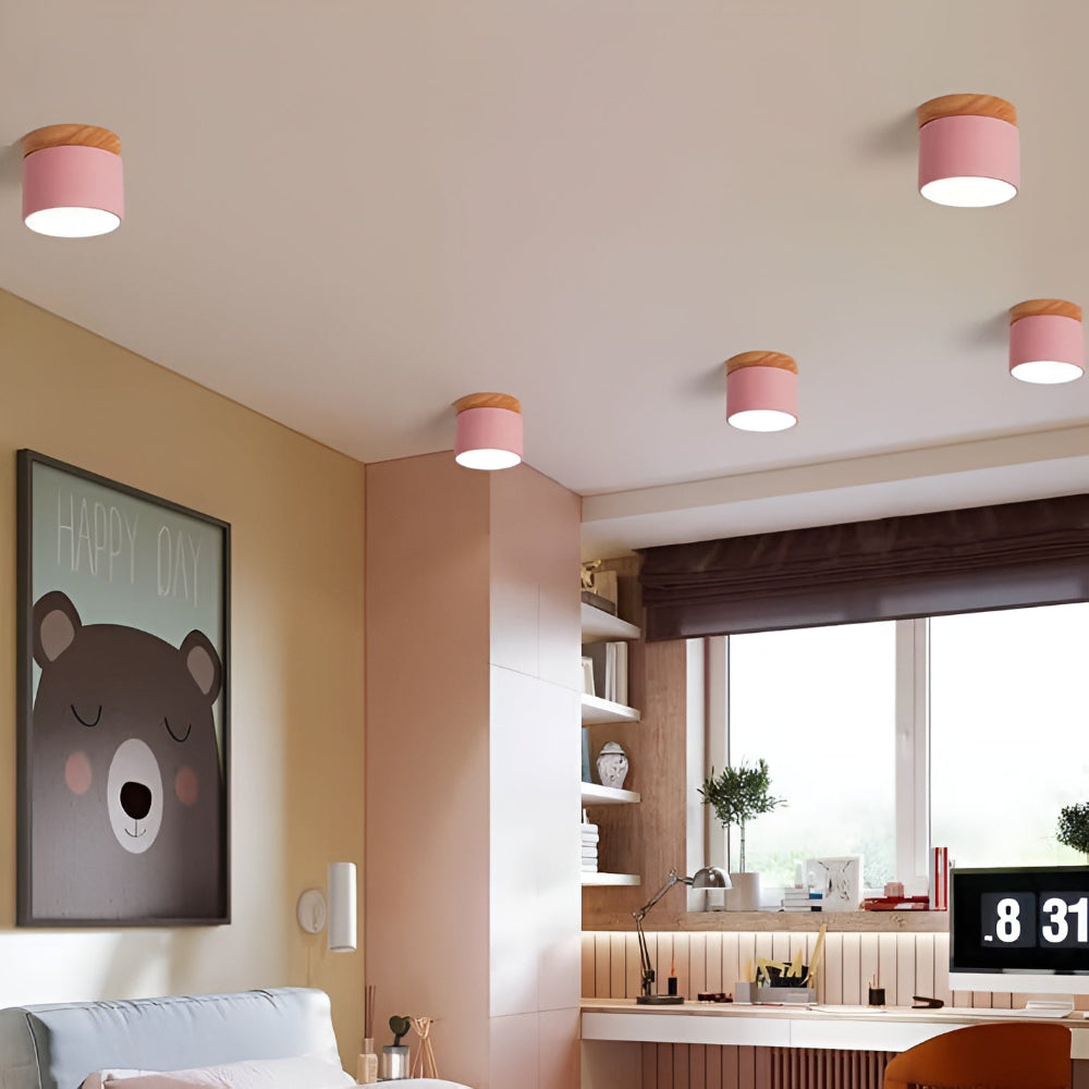 Zeitgenössische Flush Mount LED-Deckenleuchte - Sanfte Beleuchtung mit nordischem Design