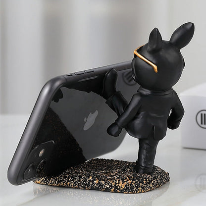 KungBulldog Martial Arts Phone Stand – Durable Resin Bulldog Sculpture for Desk and Nightstand 2