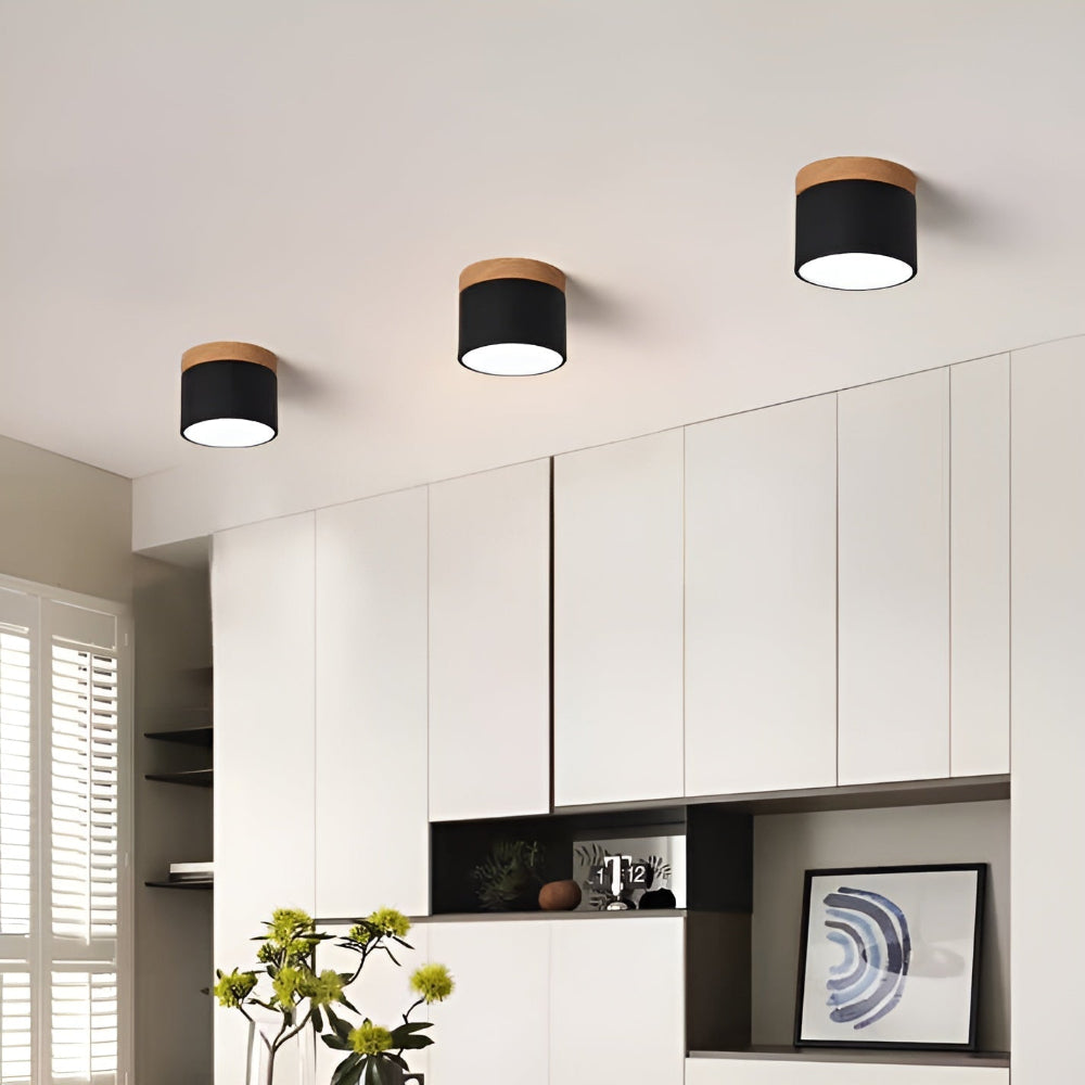 Zeitgenössische Flush Mount LED-Deckenleuchte - Sanfte Beleuchtung mit nordischem Design