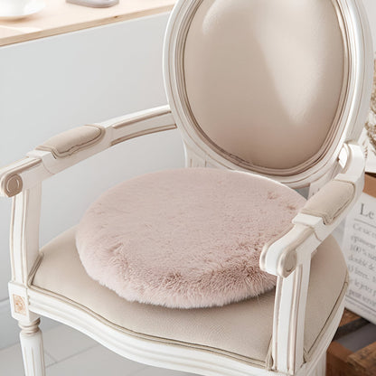 Round Rabbit Fur-Style Seat Cushion – 45 cm Plush Comfort for Home, Office, and Car 2