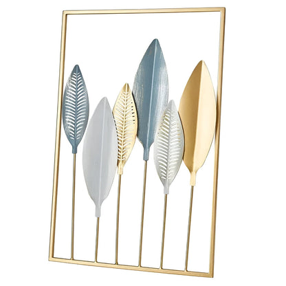 Elegant Gold Leaf Wall Decor – Scandinavian Metal Art for Modern Interiors 3