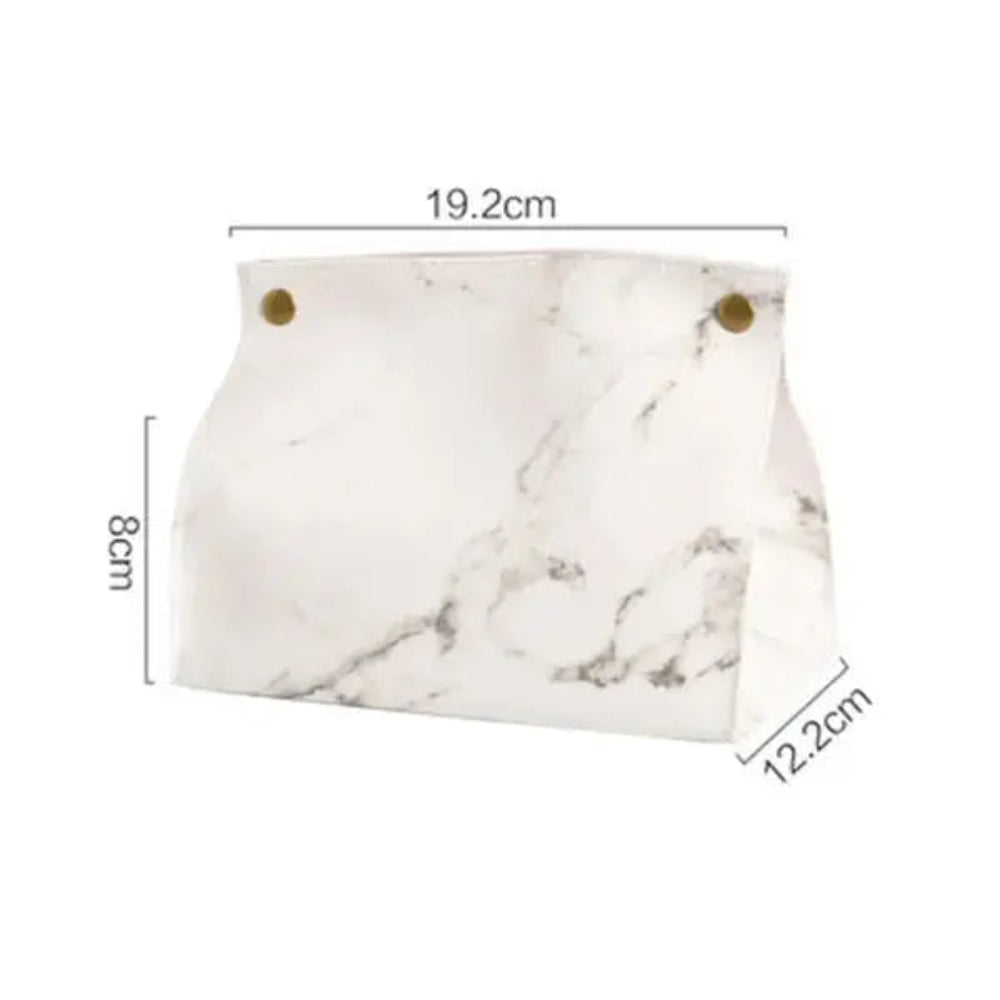 Modern Vegan Leather Tissue Box Cover – Elegant Rectangular Design for Home and Office 6