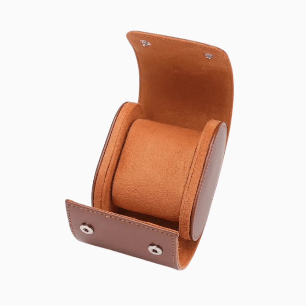 Leather Watch Case – Stylish Organizer for Up to 3 Timepieces with Soft Interior 5