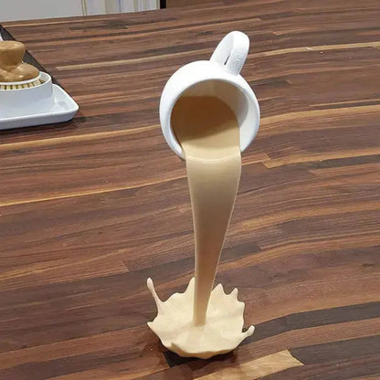 Floating Coffee Cup Sculpture – Unique Home Décor for Coffee Lovers 3