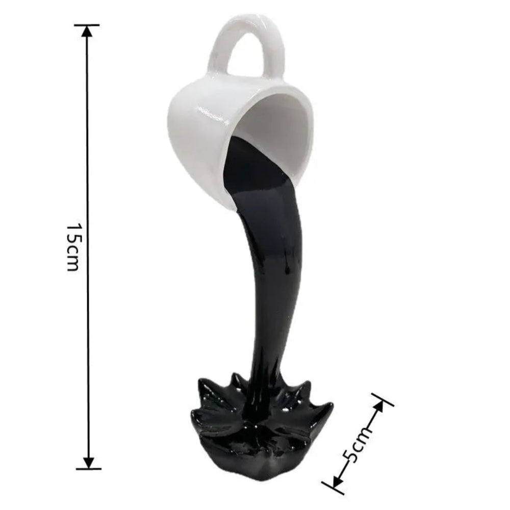 Floating Coffee Cup Sculpture – Unique Home Décor for Coffee Lovers 8