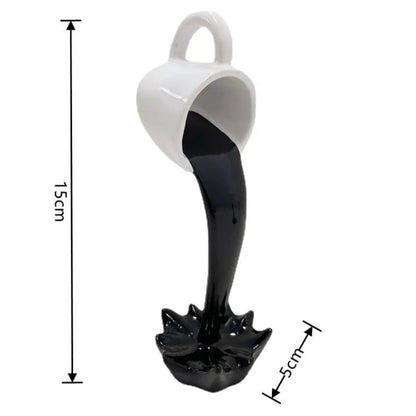 Floating Coffee Cup Sculpture – Unique Home Décor for Coffee Lovers 8