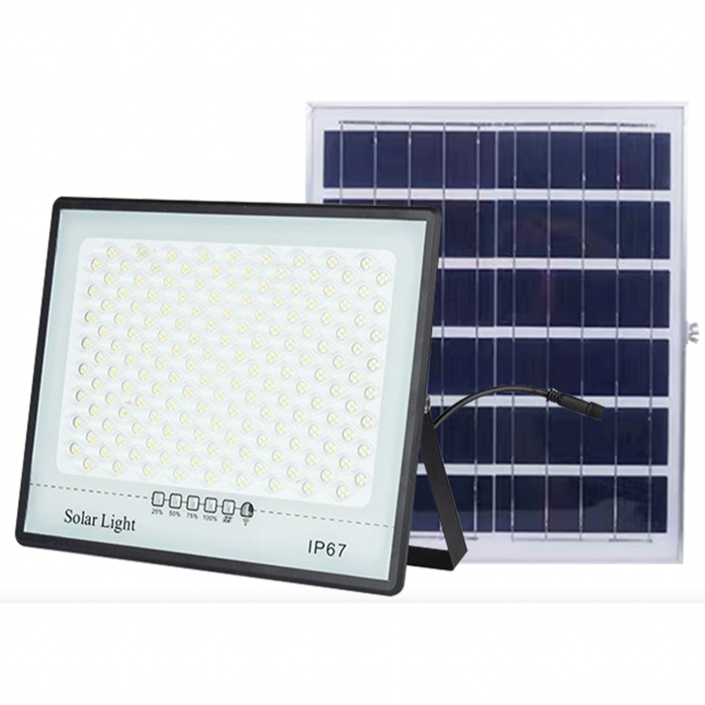 300W Solar-Powered LED Floodlight for Large Outdoor Areas – Weatherproof and Energy-Efficient 1