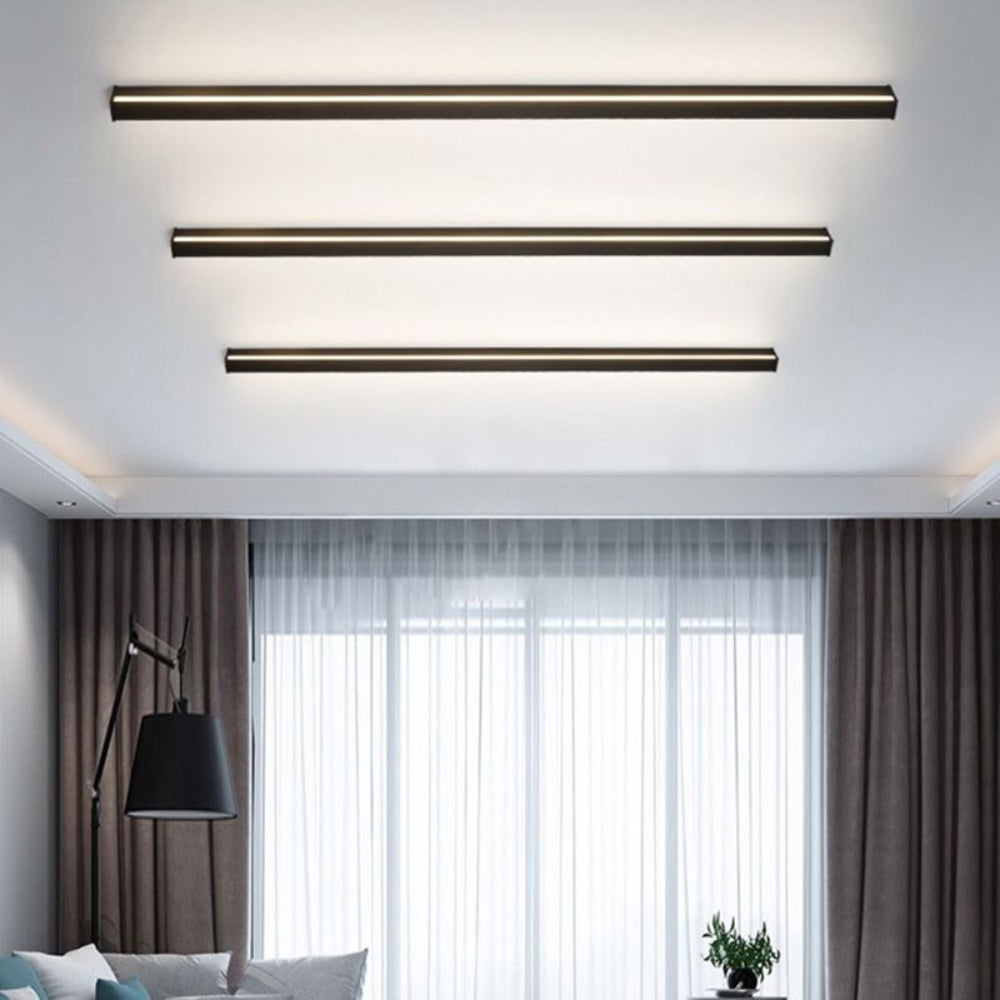 Minimalist LED Wall Light - Slim Black Aluminum Fixture for Modern Interiors 4