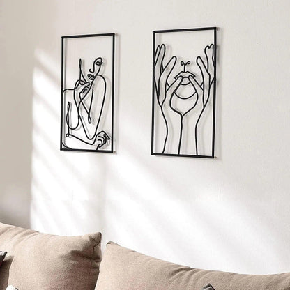 Modern Abstract Line Wall Art for Minimalist Interiors – Available in Multiple Sizes 12