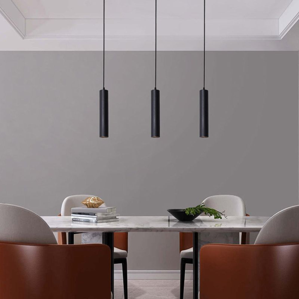 Slim Black LED Cylinder Pendant Light – Adjustable Modern Lighting Fixture 3