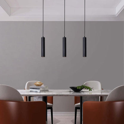 Slim Black LED Cylinder Pendant Light – Adjustable Modern Lighting Fixture 3