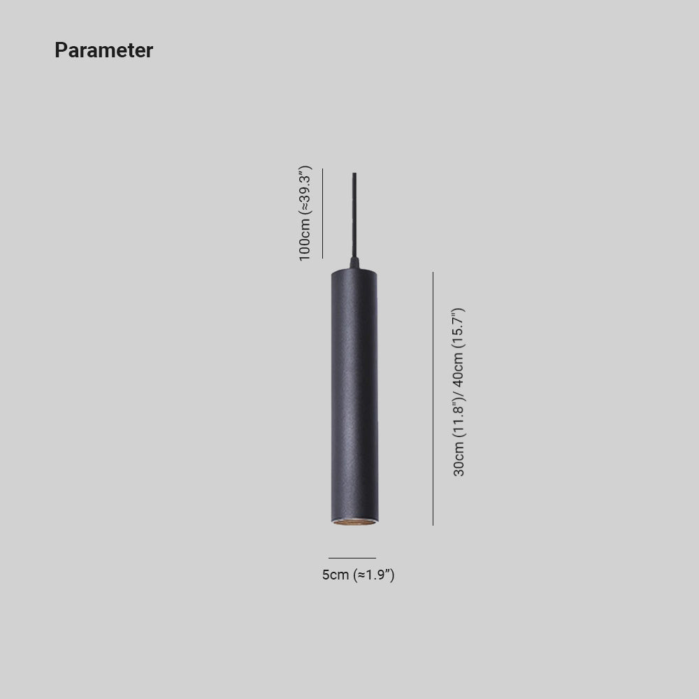 Slim Black LED Cylinder Pendant Light – Adjustable Modern Lighting Fixture 6