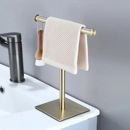 Freestanding Stainless Steel Towel Holder – Compact and Stylish Bathroom Accessory 2