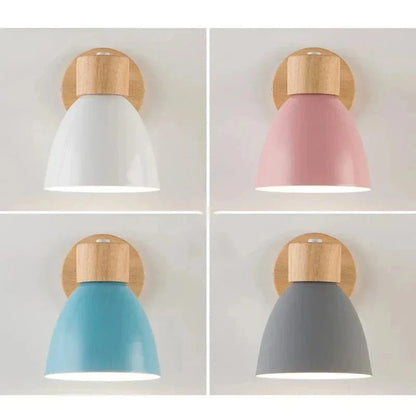 Industrial Wall Light Fixture in Wood and Iron – Rustic Modern Design for Home and Café 1