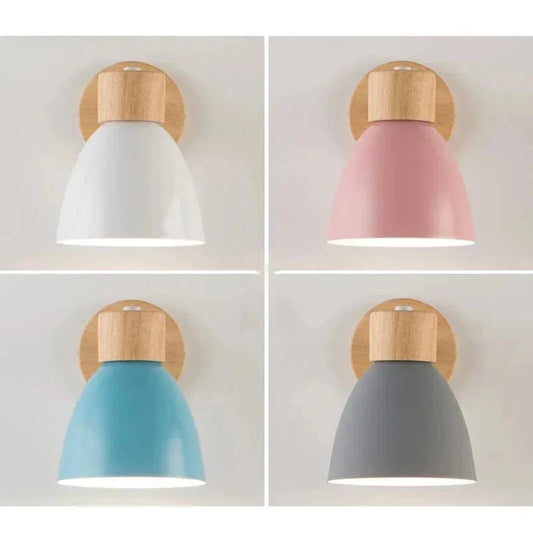 Industrial Wall Light Fixture in Wood and Iron – Rustic Modern Design for Home and Café 1