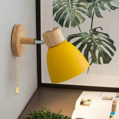 Industrial Wall Light Fixture in Wood and Iron – Rustic Modern Design for Home and Café 10