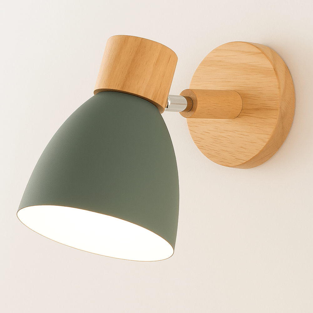 Industrial Wall Light Fixture in Wood and Iron – Rustic Modern Design for Home and Café 13