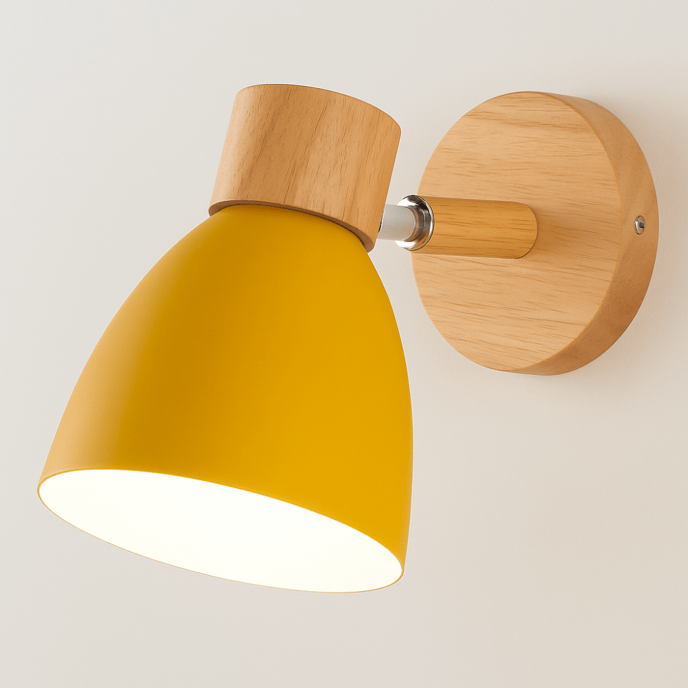 Industrial Wall Light Fixture in Wood and Iron – Rustic Modern Design for Home and Café 15