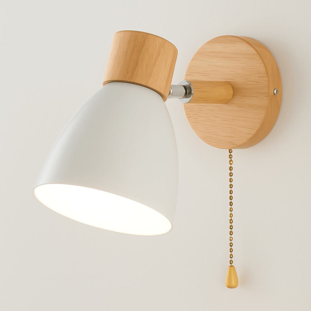 Industrial Wall Light Fixture in Wood and Iron – Rustic Modern Design for Home and Café 16
