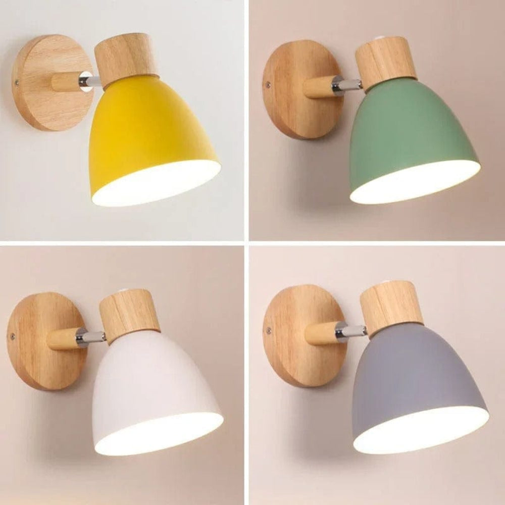 Industrial Wall Light Fixture in Wood and Iron – Rustic Modern Design for Home and Café 3