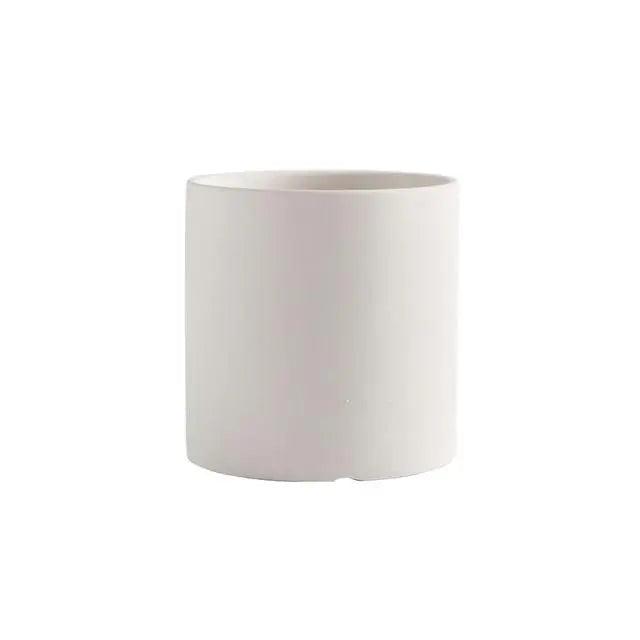 Minimalist Ceramic Plant Pot – Scandinavian Design with Drainage Hole and Saucer 8