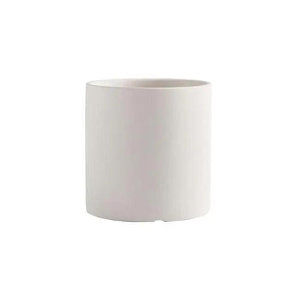 Minimalist Ceramic Plant Pot – Scandinavian Design with Drainage Hole and Saucer 8