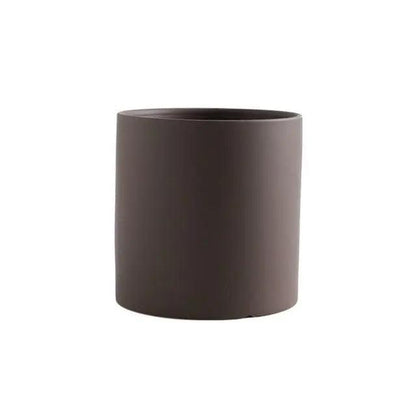 Minimalist Ceramic Plant Pot – Scandinavian Design with Drainage Hole and Saucer 14