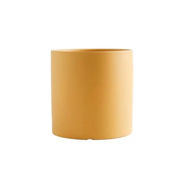 Minimalist Ceramic Plant Pot – Scandinavian Design with Drainage Hole and Saucer 19