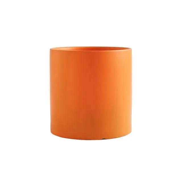 Minimalist Ceramic Plant Pot – Scandinavian Design with Drainage Hole and Saucer 24