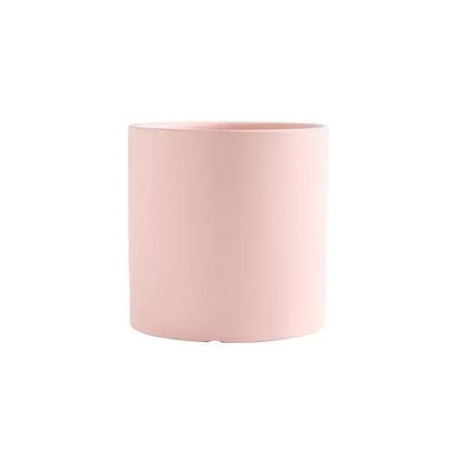 Minimalist Ceramic Plant Pot – Scandinavian Design with Drainage Hole and Saucer 9
