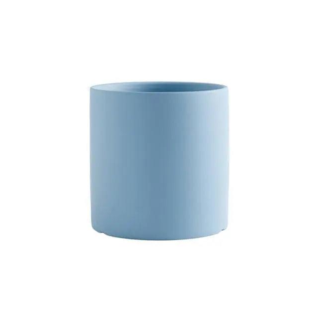 Minimalist Ceramic Plant Pot – Scandinavian Design with Drainage Hole and Saucer 10