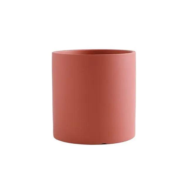 Minimalist Ceramic Plant Pot – Scandinavian Design with Drainage Hole and Saucer 20