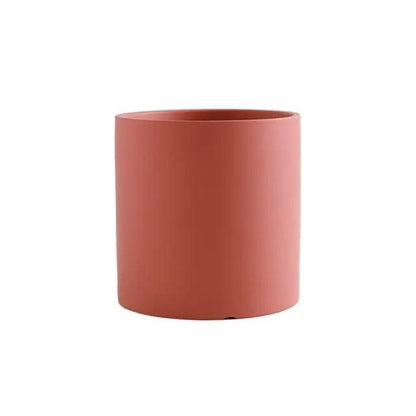 Minimalist Ceramic Plant Pot – Scandinavian Design with Drainage Hole and Saucer 20