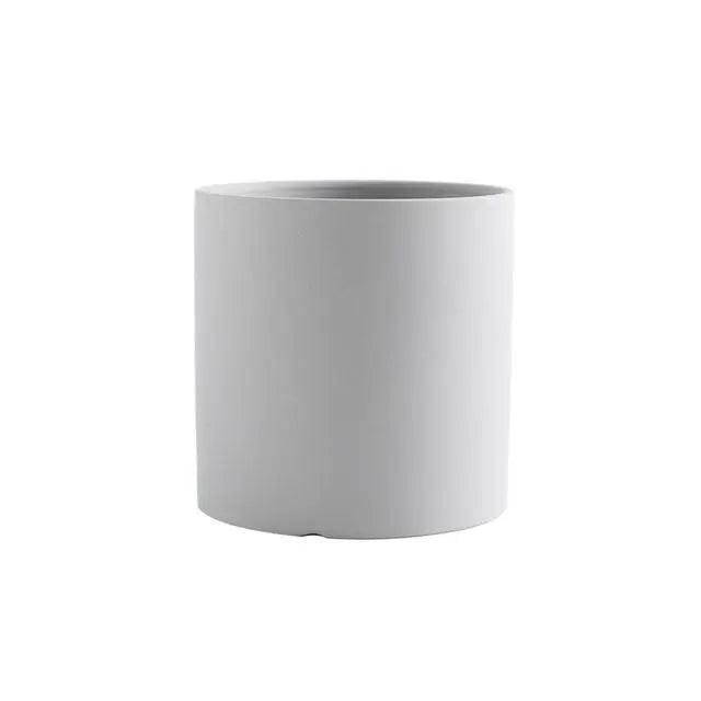 Minimalist Ceramic Plant Pot – Scandinavian Design with Drainage Hole and Saucer 16