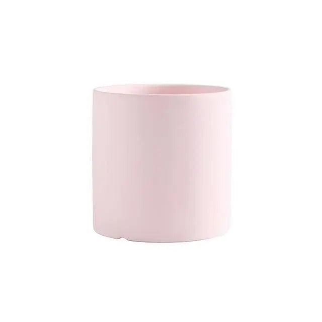 Minimalist Ceramic Plant Pot – Scandinavian Design with Drainage Hole and Saucer 12