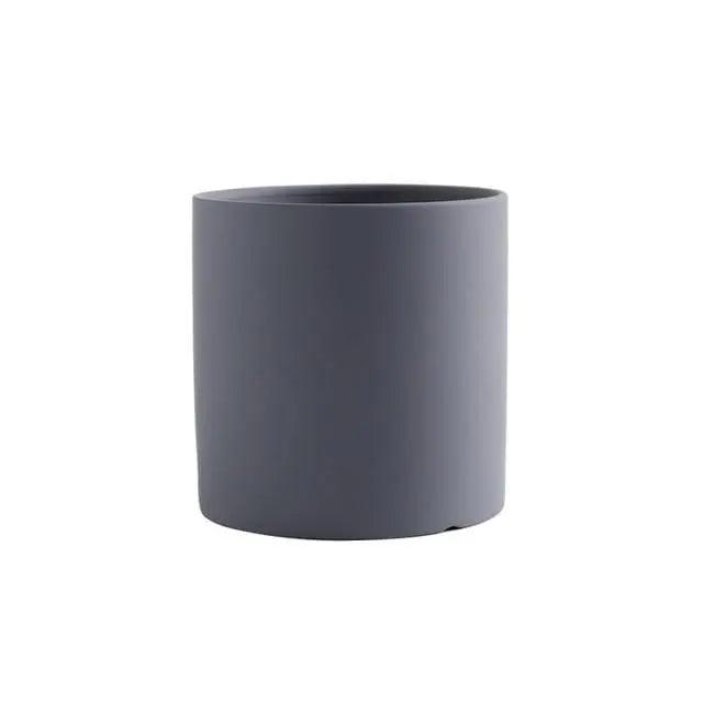 Minimalist Ceramic Plant Pot – Scandinavian Design with Drainage Hole and Saucer 17